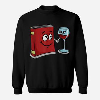Book And Wine Best Friend Lover Gifts For Women Sweatshirt | Crazezy CA