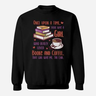 Book Lover & Coffee Reader Reading Quote Women & Girls Sweatshirt | Crazezy