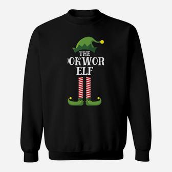 Bookworm Elf Matching Family Group Christmas Party Pajama Sweatshirt | Crazezy