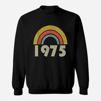 Born 1975 Vintage Rainbow 46Th Birthday Gifts Sweatshirt | Crazezy AU