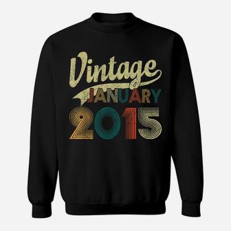 Born In January 2015 Shirt Vintage 5Th Birthday 5 Years Old Sweatshirt | Crazezy