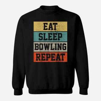Bowl Bowler Bowling Retro Vintage Gift Sweatshirt | Crazezy