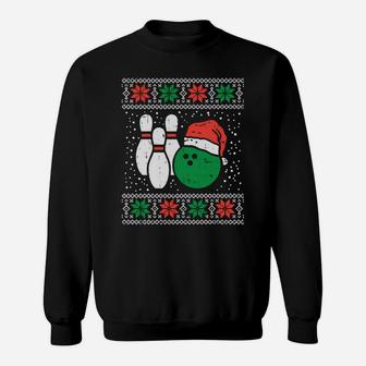 Bowling Ugly Christmas Sweater Sport Bowls Xmas Men Gift Sweatshirt Sweatshirt | Crazezy