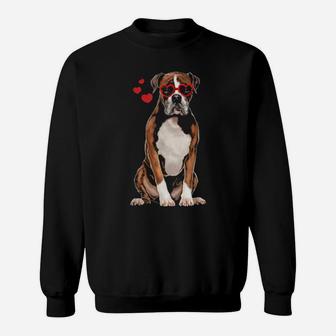 Boxer Cute Dog Valentine Heart Sweatshirt - Monsterry DE