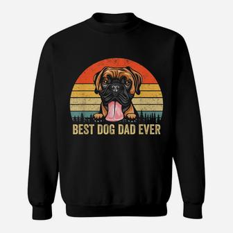 Boxer Dad Best Dog Dad Ever Vintage Dog Dad Father's Day Sweatshirt | Crazezy
