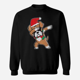 Boxer Dog Santa Claus Dabbing Dance Hip Hop Sweatshirt - Monsterry DE