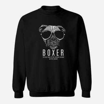 Boxer Official Dog Of The Coolest Pup Lovers Sweatshirt | Crazezy DE