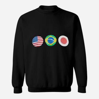 Brazil Japan Usa Flag Sweatshirt | Crazezy CA