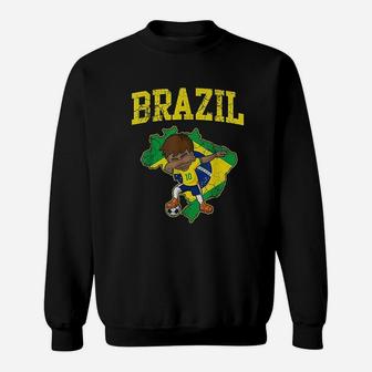 Brazil Soccer Boy Sweatshirt | Crazezy