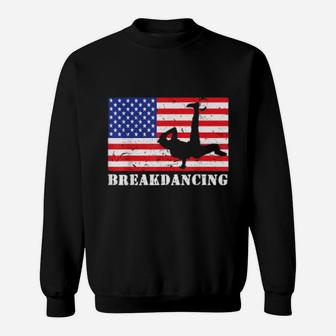 Breakdancing USA American Flag Hobby Gift Sweatshirt - Seseable