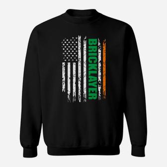 Bricklayer Usa Flag Irish St Patrick Day Gift Sweatshirt | Crazezy UK