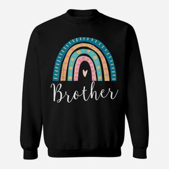 Brother Rainbow Sibling Gifts Men Family Matching Birthday Sweatshirt | Crazezy