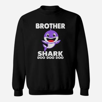 Brother Shark Doo Doo Mommy Daddy Sister Baby Sweatshirt | Crazezy CA