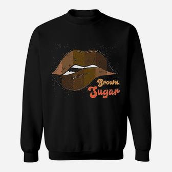 Brown Lips Sweatshirt | Crazezy