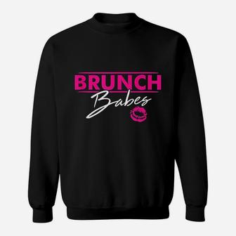Brunch Babes Funny Ladies Brunch Squad Friends Sweatshirt | Crazezy