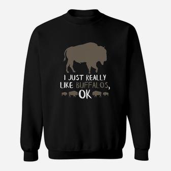 Buffalo Buffalo And Bison American Bison Sweatshirt | Crazezy UK