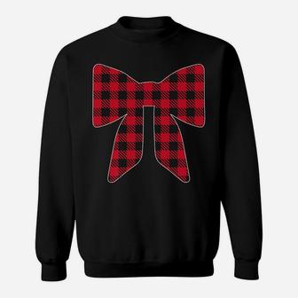 Buffalo Plaid Check Tie Christmas Gift For Men Dad Family Sweatshirt | Crazezy