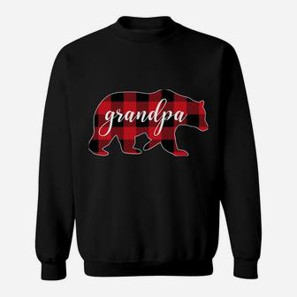 Buffalo Plaid Grandpa Bear Gifts Christmas Matching Family Sweatshirt | Crazezy DE