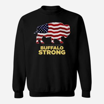 Buffalo Strong Usa Flag The City Of Great Neighbor Sweatshirt - Thegiftio UK