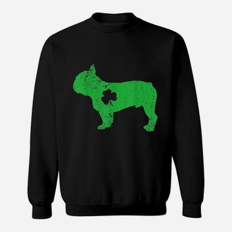 Bulldog Irish Clover St Patrick Day Sweatshirt | Crazezy AU