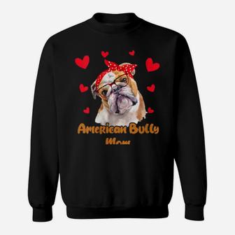 Bulldog Mom Valentines Day Dog Mom Mother Day Sweatshirt - Monsterry