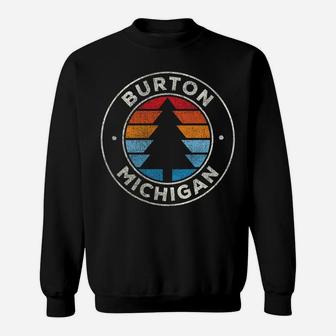 Burton Michigan Mi Vintage Graphic Retro 70S Sweatshirt | Crazezy