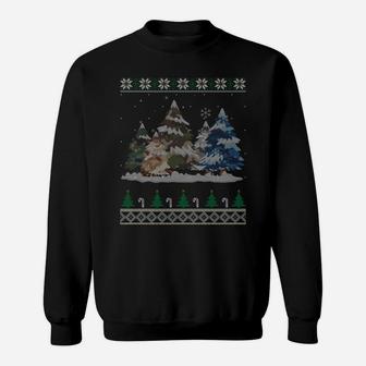Camouflage Christmas Trees Camo Xmas Gift Sweatshirt Sweatshirt | Crazezy