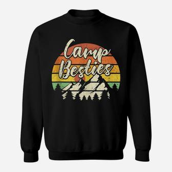 Camp Besties Outdoor Sunset Best Friend Matching Camping Sweatshirt | Crazezy