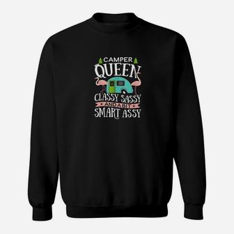 Camper Queen Classy Sassy Smart Assy Camping Sweatshirt | Crazezy AU