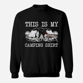 Campfire German Shorthaired Pointer Dog This Is My Camping Sweatshirt | Crazezy AU