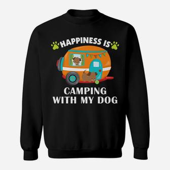 Camping With My Dog Camper Fishing Hunting Campfire Sweatshirt | Crazezy AU