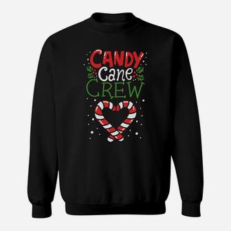 Candy Cane Crew Christmas Sweets Family Matching Costume Sweatshirt | Crazezy