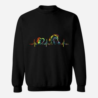 Cane Corso Mom Dad Heartbeat Tie Dye Happy Dog Sweatshirt | Crazezy