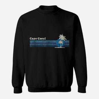 Cape Coral Vintage 80S Palm Trees Sunset Tee Sweatshirt | Crazezy