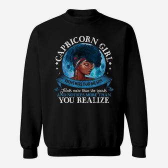 Capricorn Girls Black Queen Best January Birthday Gift Sweatshirt | Crazezy CA