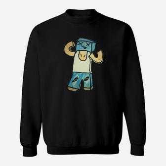 Cartoon-Affe mit Boxershorts Sweatshirt, Lustiges Augenbinde-Design - Seseable