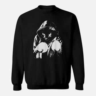Cat Boxing | Creative Animal Lovers Cool Boxer Gift Sweatshirt | Crazezy CA