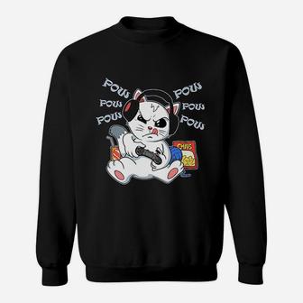 Cat Gaming Video Games Nerd Kitten Sweatshirt - Thegiftio UK