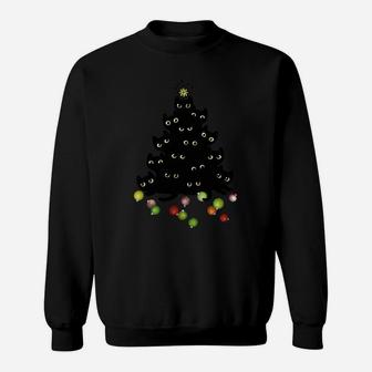 Cat Lovers Cute And Funny Holiday Tree Christmas Sweatshirt | Crazezy CA