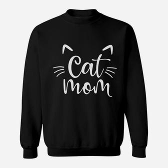 Cat Mom For Women Cat Mama Pet Lover Gifts Sweatshirt | Crazezy UK