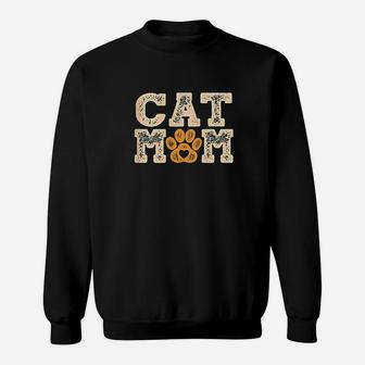 Cat Mom Retro Paw Lover Sweatshirt - Thegiftio UK