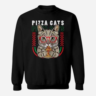 Cat Pizza Sunglasses Funny Cute Kitten Cat Lovers Girl Women Raglan Baseball Tee Sweatshirt | Crazezy CA