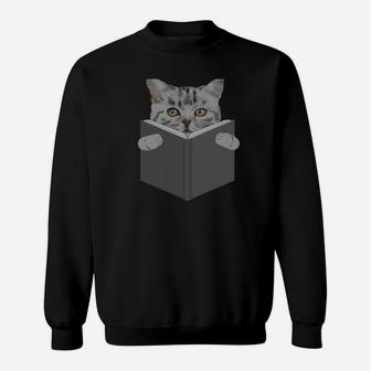 Cat Reading Shirt Sweatshirt - Thegiftio UK