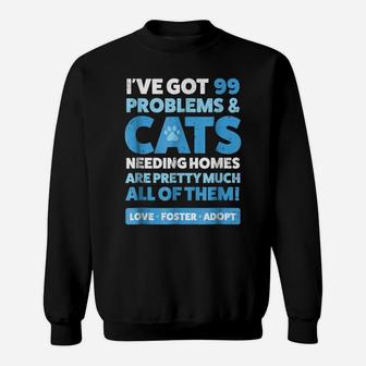 Cat Rescue Shirt Animal Rescue Tshirt Cat Adopt Foster Tee Sweatshirt | Crazezy