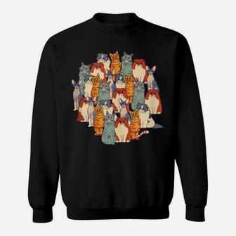 Cats Graphics Print For Cat Lovers Sweatshirt | Crazezy