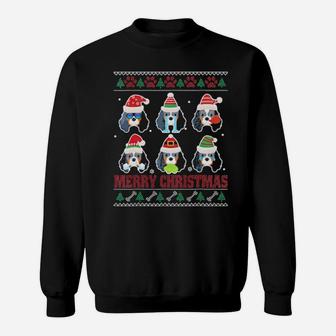 Cavalier King Charles Spaniel Ugly Santa Costume Xmas Sweatshirt - Monsterry