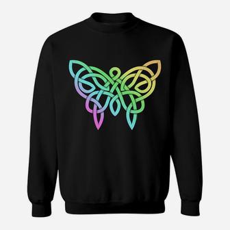Celtic Knotwork Butterfly Rainbow Colors Sweatshirt - Thegiftio UK