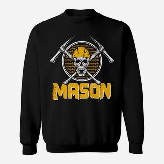 Cement Mason Bricklayer Image On Back Of Clothing Sweatshirt | Crazezy CA