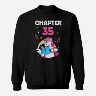 Chapter 35 35Th Birthday Party Thirty Five Years Old Unicorn Sweatshirt | Crazezy AU