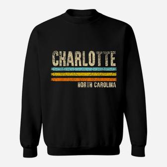 Charlotte North Carolina Usa America City Retro Sweatshirt | Crazezy